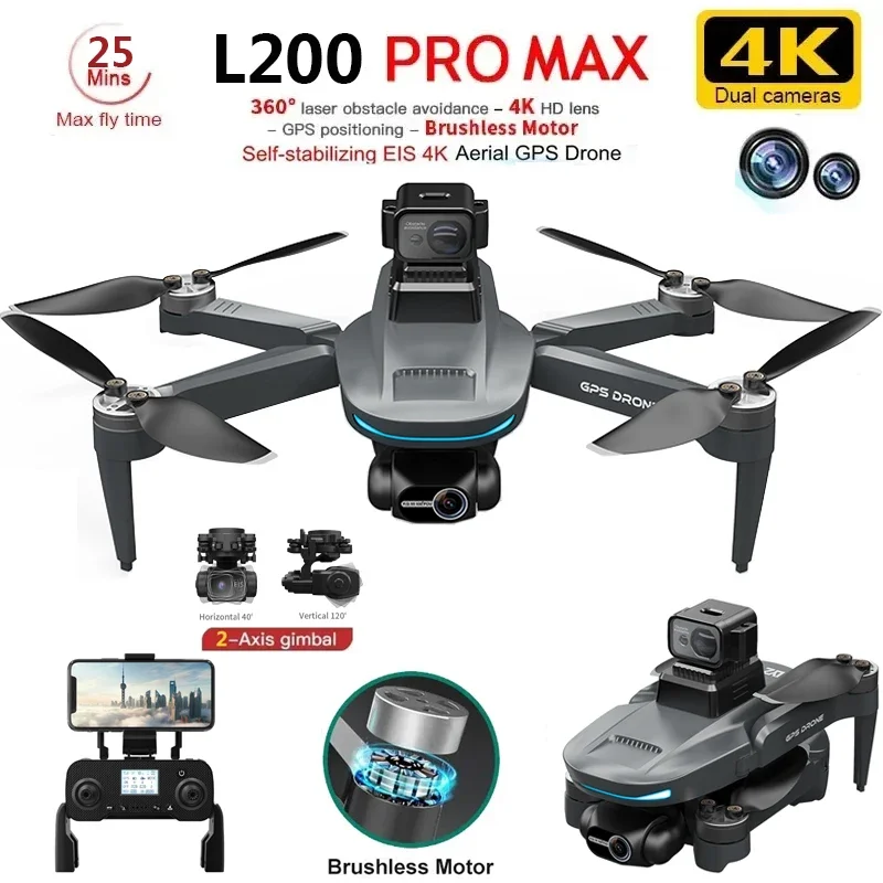 Laser Level Rotary - L200 PRO MAX Drone 4K 2-Axis