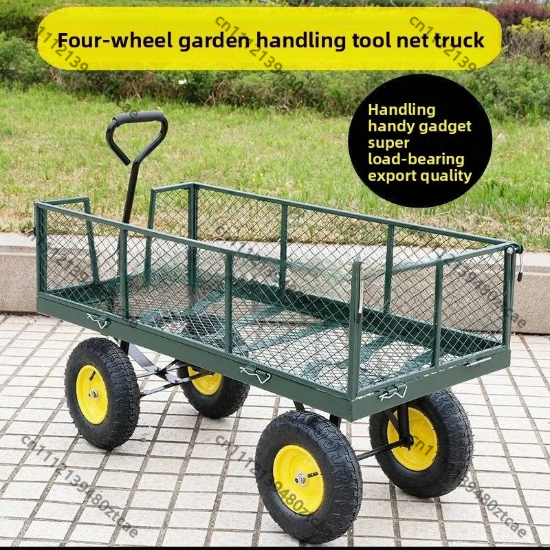 Heavy Equipment Hauling - Durable Towed Flatbed Transport Trailer 4