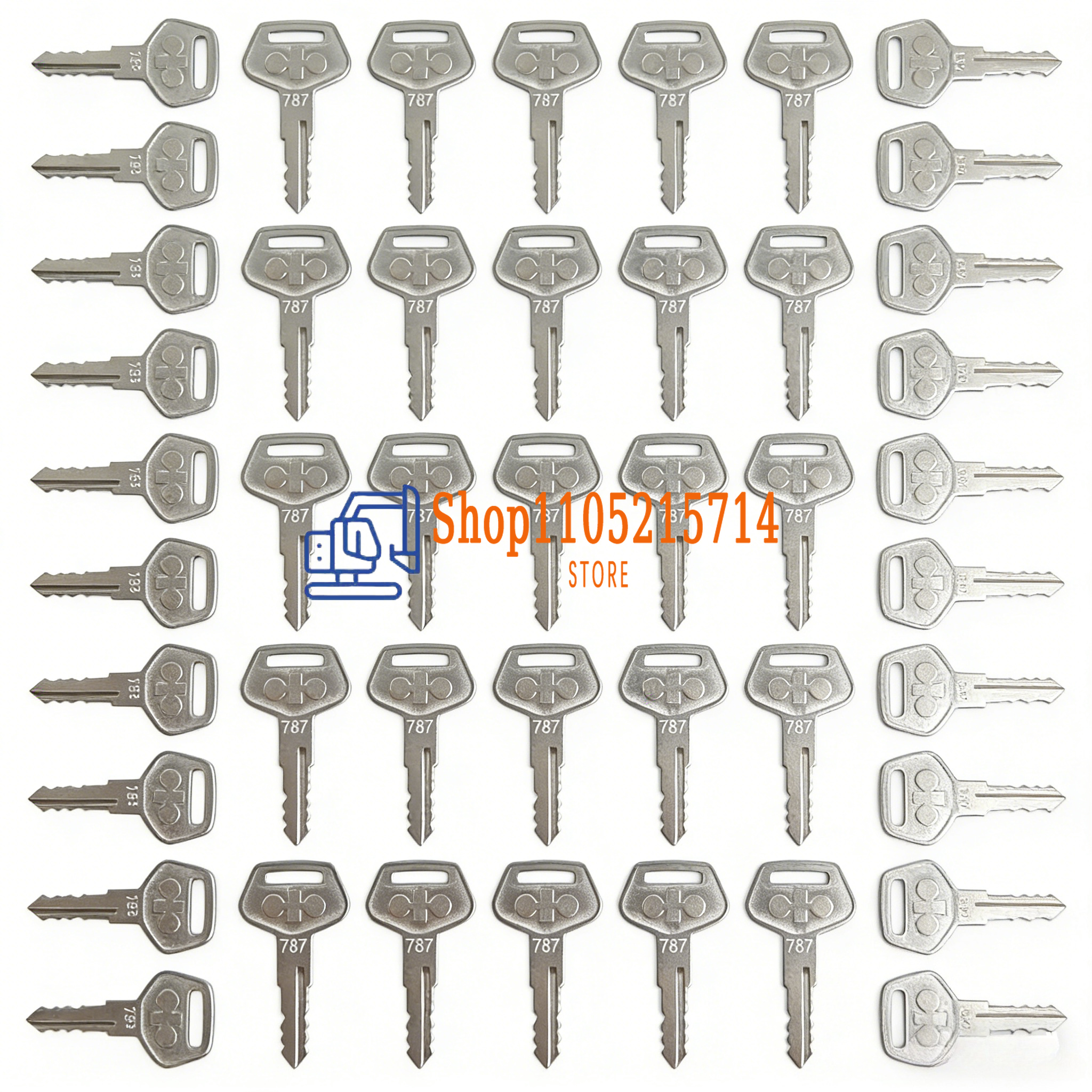 Heavy Equipment Komatsu - 50PCS 787 Ignition Key for Komatsu