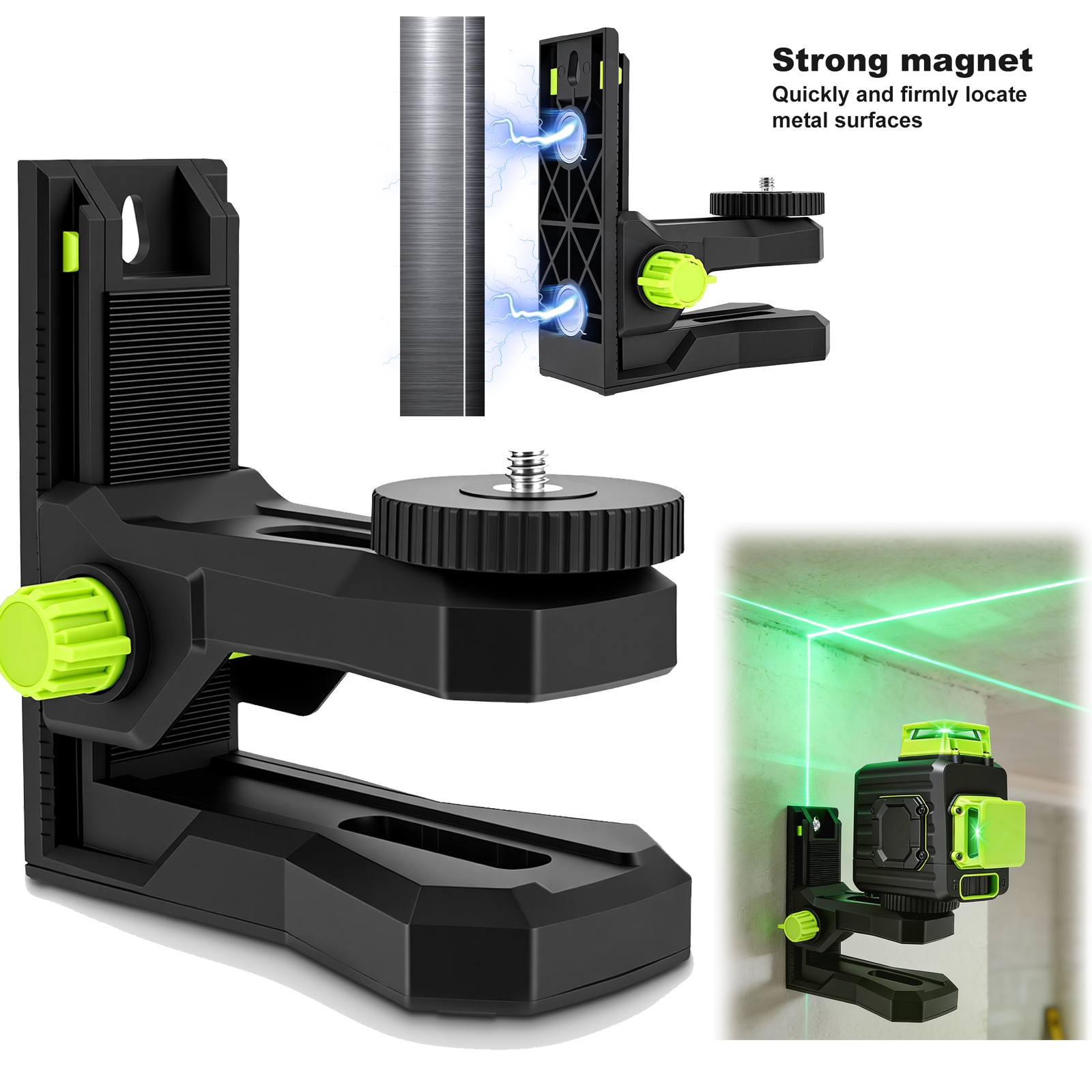 Laser Level Rotary - L-Shape Magnetic Bracket Base for Laser