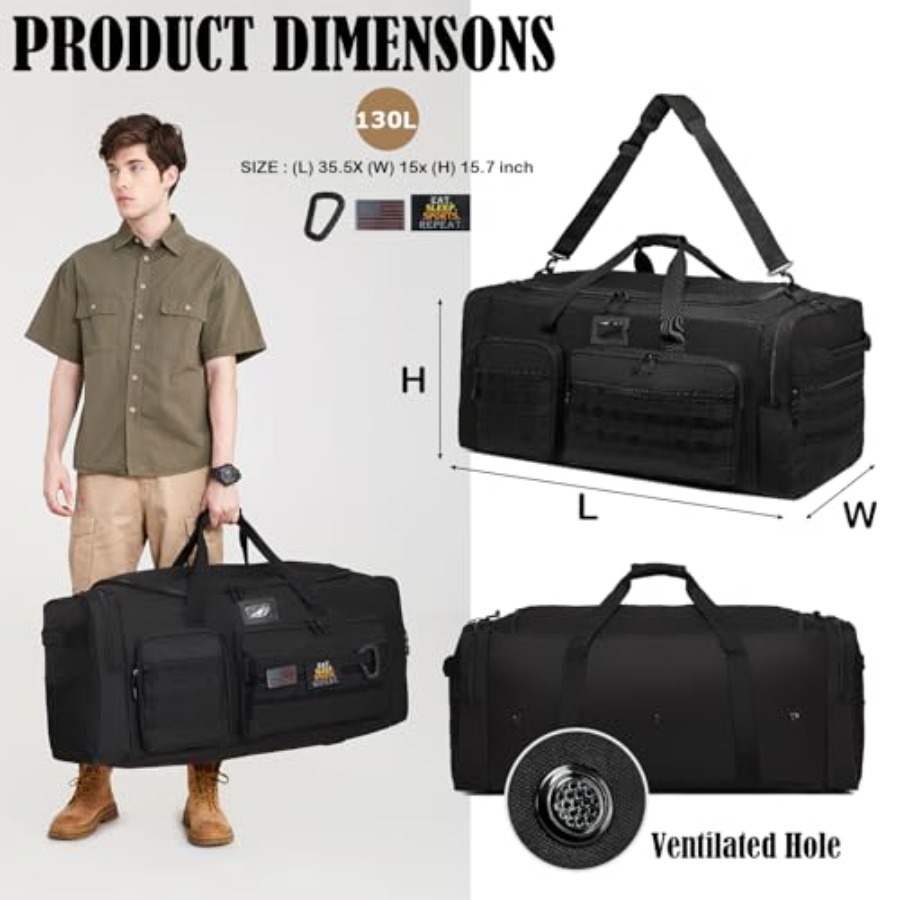 130L Extra Large Duffle Bag fo - Heavy Equipment Gym recensione e prezzo