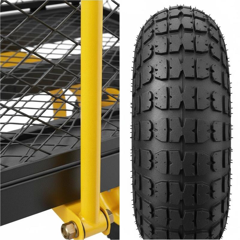 Steel Garden Cart 900 Lbs For  - Heavy Equipment Yard recensione e prezzo