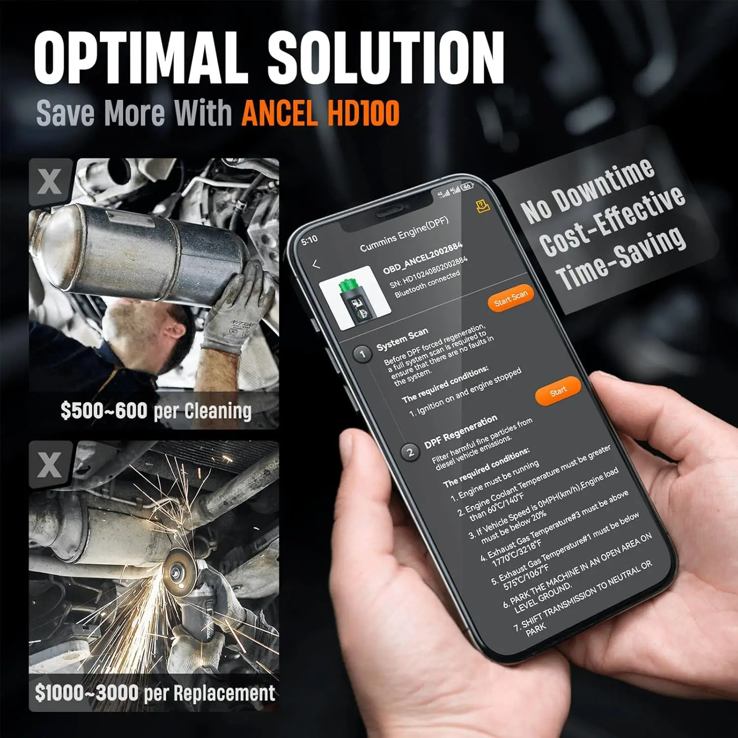 ancel HD100 DPF Reset Full Sys - Heavy Equipment Diagnostic Tool recensione e prezzo