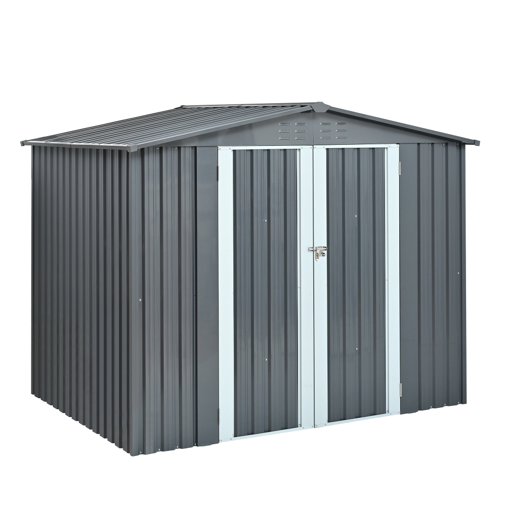 Metal Storage Shed with Double - Heavy Equipment Yard recensione e prezzo