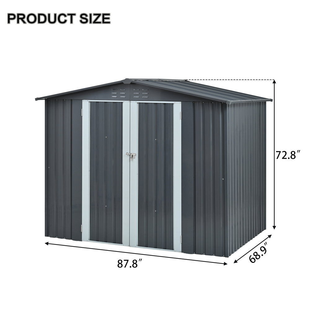 Metal Storage Shed with Double - Heavy Equipment Yard recensione e prezzo