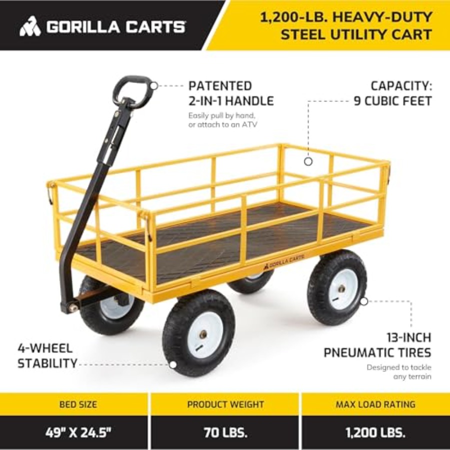 Heavy Duty Utility Cart All Te - Heavy Equipment Yard recensione e prezzo