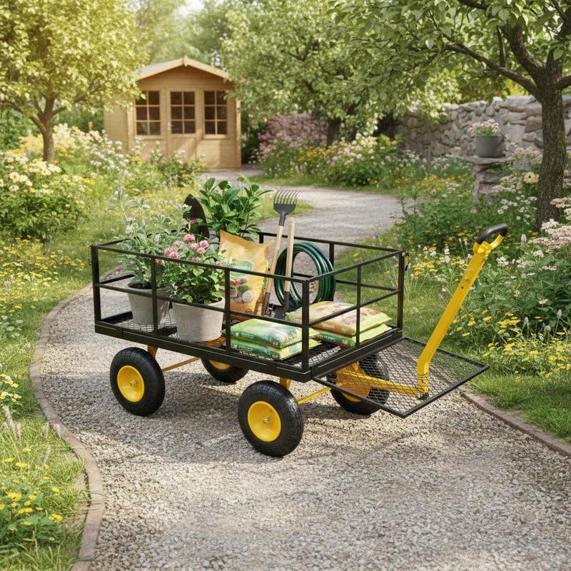 Steel Garden Cart 1400 Lbs For - Heavy Equipment Yard recensione e prezzo