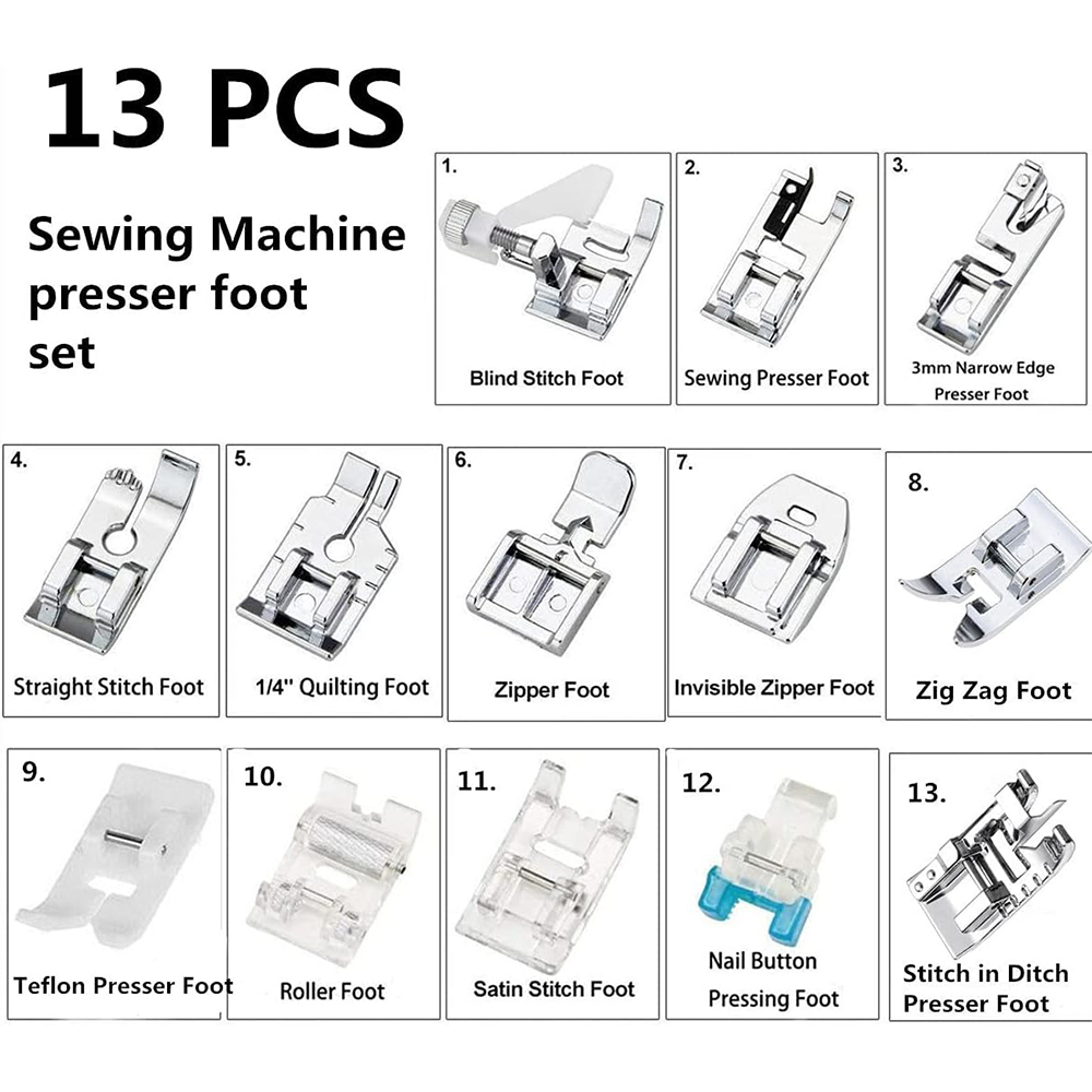 13 PCS/Box Presser Foot Set Ro - Heavy Equipment Parts recensione e prezzo