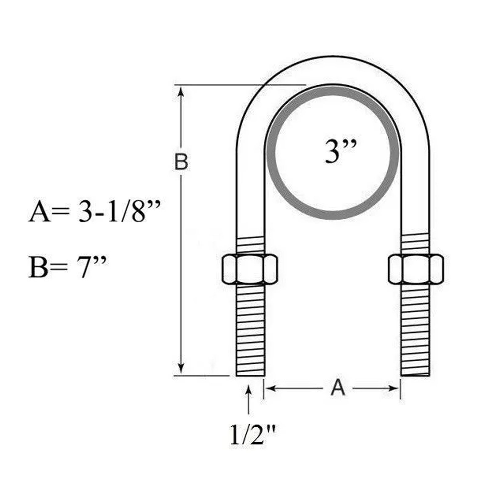 3 Inch 5200 to 7000lb U Bolt K - Heavy Equipment Hauling recensione e prezzo
