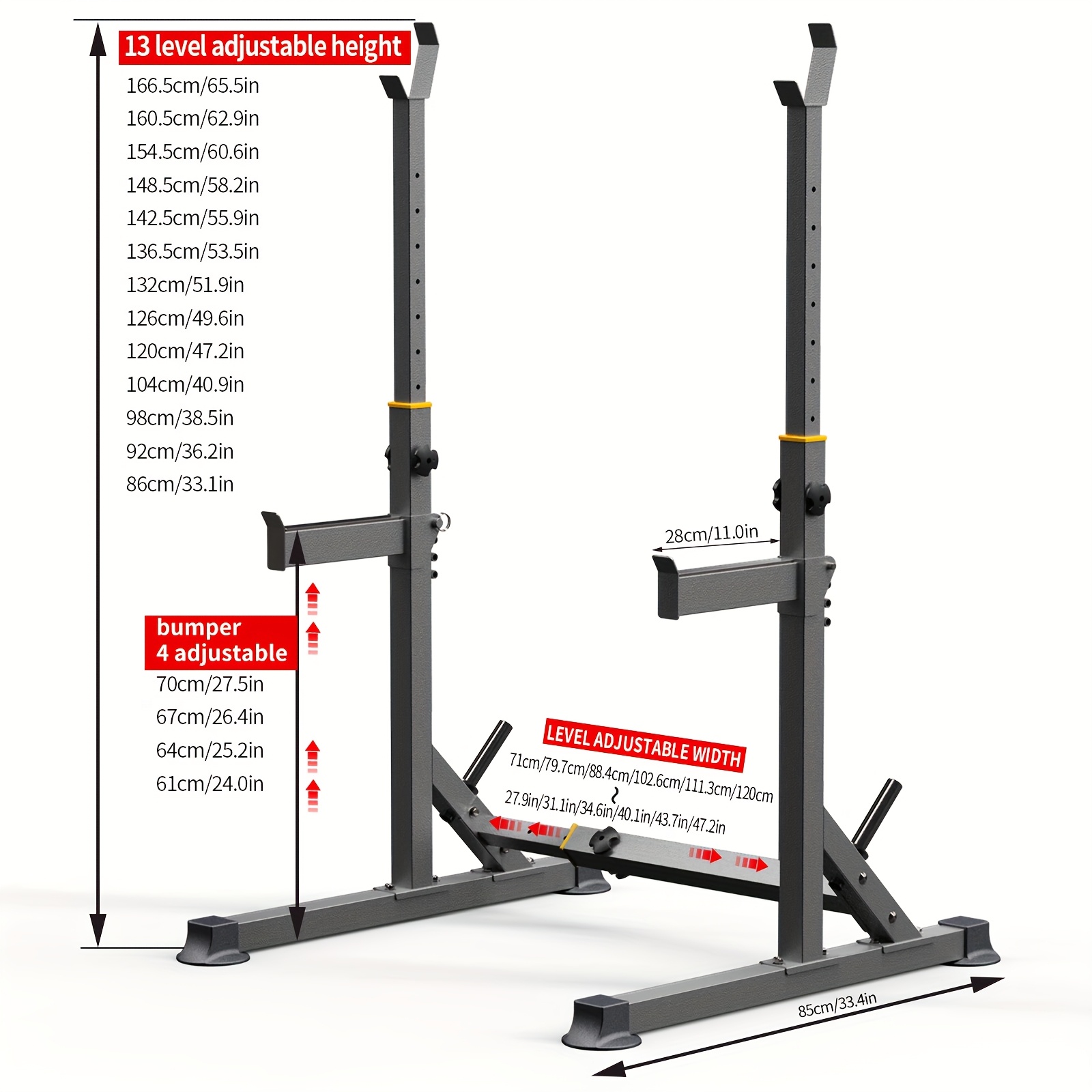 1 Squat Stand With Barbell Wei - Heavy Equipment Gym recensione e prezzo