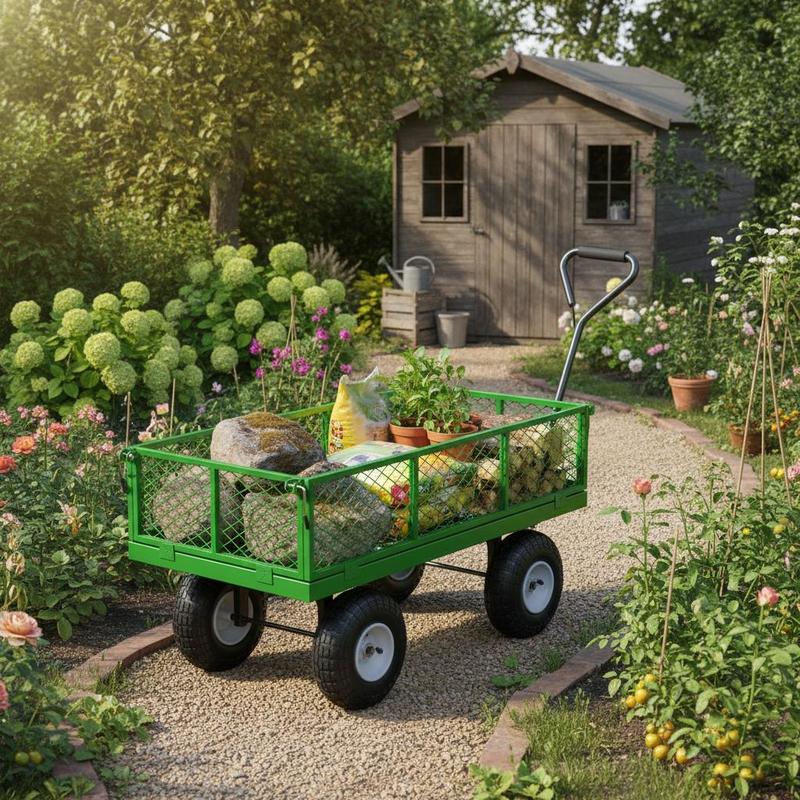 Steel Garden Cart 900 Lbs For  - Heavy Equipment Yard recensione e prezzo