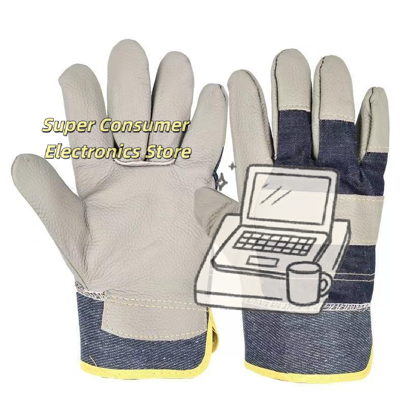 1 Pair Cowhide Denim Gloves Th - Heavy Equipment Yard recensione e prezzo
