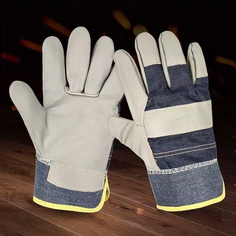 1 Pair Cowhide Denim Gloves Th - Heavy Equipment Yard recensione e prezzo
