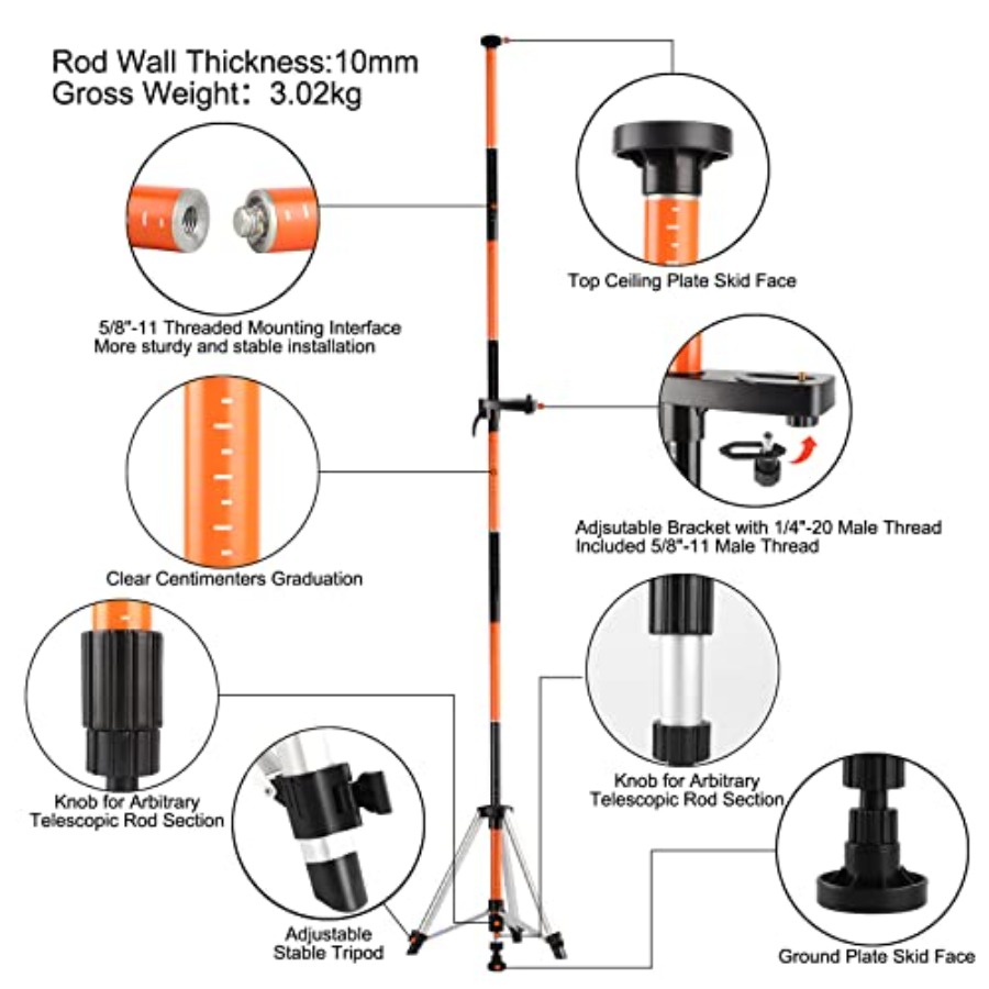 Laser Level Pole with Tripod12 - Laser Level Rotary recensione e prezzo