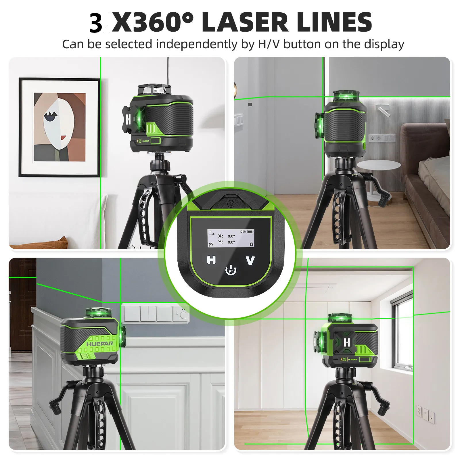 Huepar 3D Cross Line Laser Lev - Laser Level Rotary recensione e prezzo